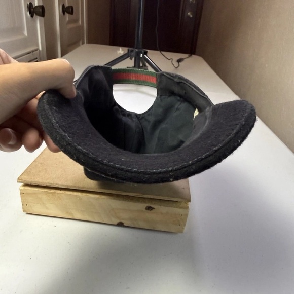GUCCI Baseball Cap Sz S 57 cm Black Hat - Picture 5 of 14